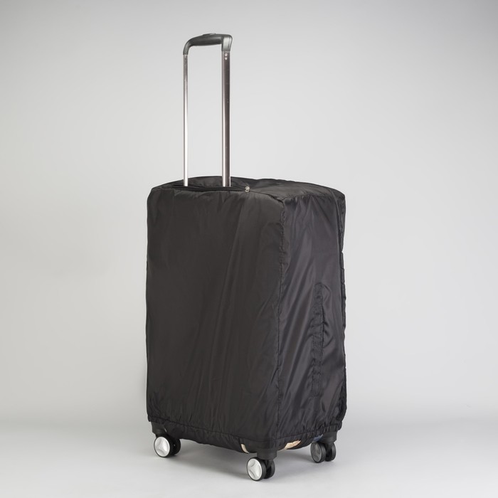 Чехол на чемодан, средний, 24", 75 л, расширение по периметру, цвет чёрный