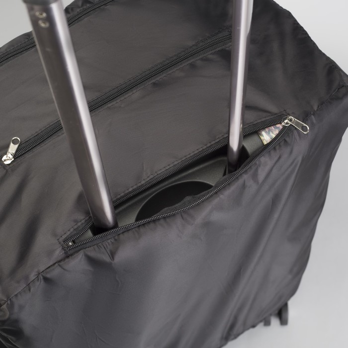 Чехол на чемодан, средний, 24", 75 л, расширение по периметру, цвет чёрный