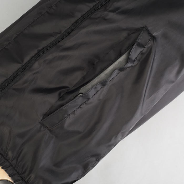 Чехол на чемодан, средний, 24", 75 л, расширение по периметру, цвет чёрный