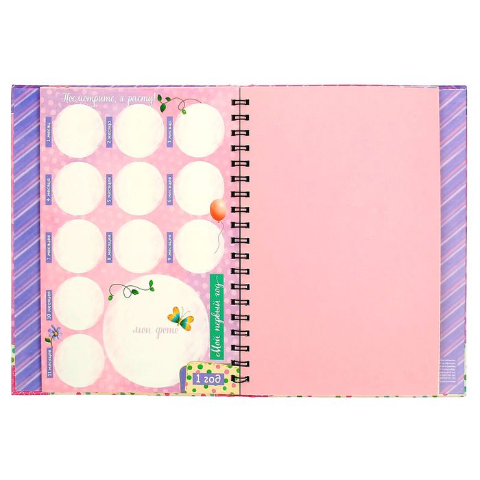 Ежедневник-смешбук на гребне "Наша малышка", твёрдая обложка, 50 страниц