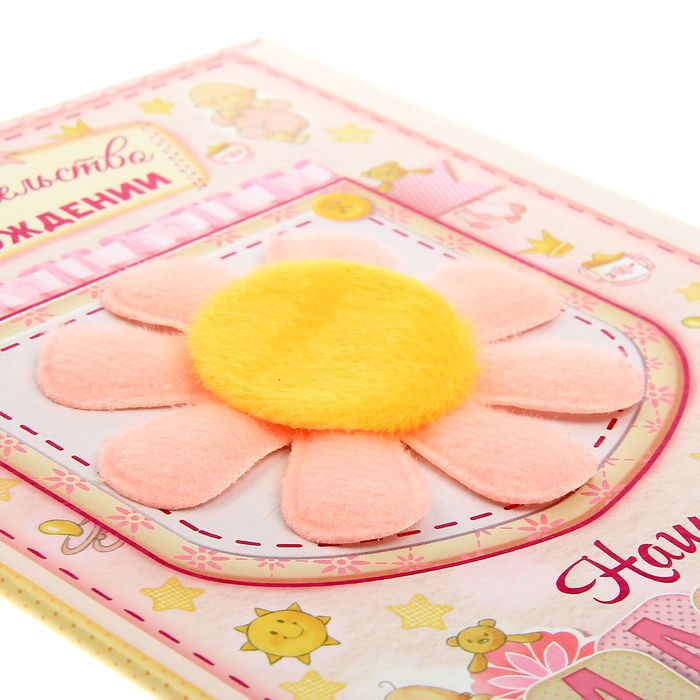 Папка под свид-во о рождении девочки "Цветочек", скрапбукинг