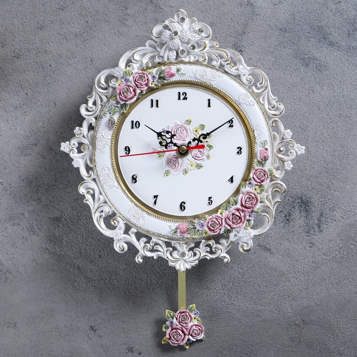 Часы настенные интерьерные "Роскошь" с маятником