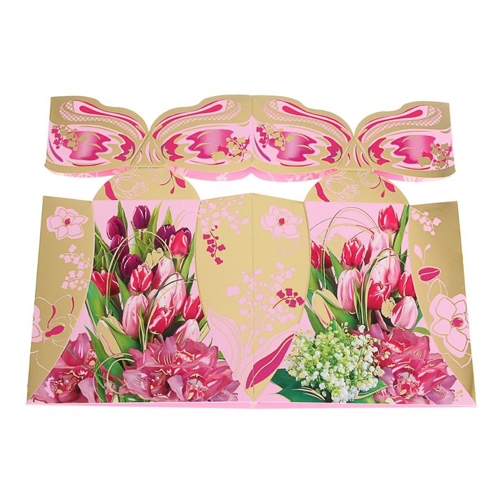 Подарочная коробка "Комплимент", трюфель, сборная, 15 х 15 х 25 см, микс