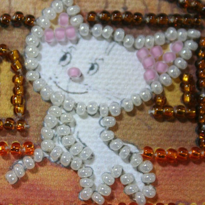 Набор для вышивки бисером "Магнит. Коты на крыше"