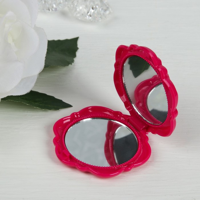 Зеркало складное «Роза», фигурное, без увеличения, двустороннее, цвет МИКС