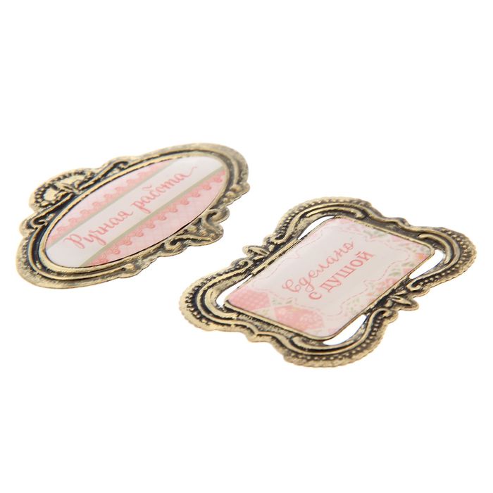 Набор декоративных элементов "Сделано с душой" , 8 х 14,5 см