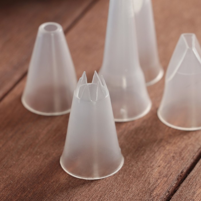 Шприц кондитерский 250 мл Decorator, 5 насадок (под диаметр насадок 2,5 см)