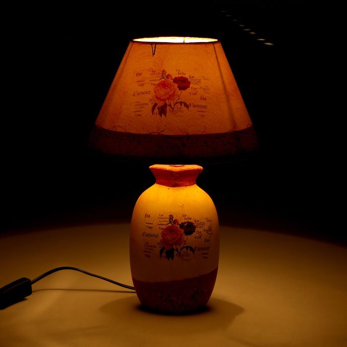 Лампа настольная "Французские розы" 220В/Е14 25х25х38 см