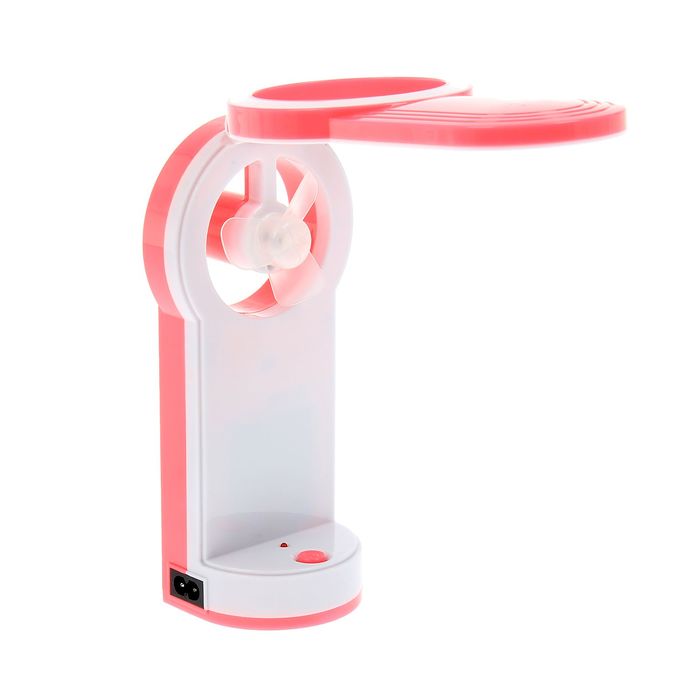 Лампа наст.LED-лампа(18 диодов) с вентилят. (2 режима) "Фан"МИКС держит заряд, шнур в компл.