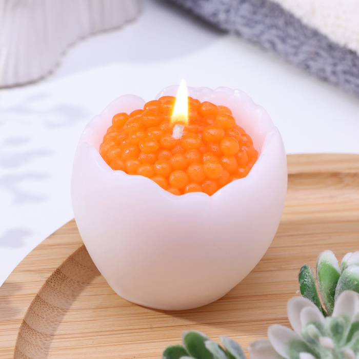 Декоративная свеча "Яйцо с икрой"