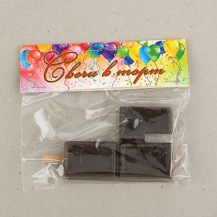 свеча для торта цифра "Шоколадка" цифра "4"