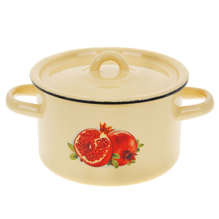 Кастрюля 1,5 л "Гранат", цвет кремовый