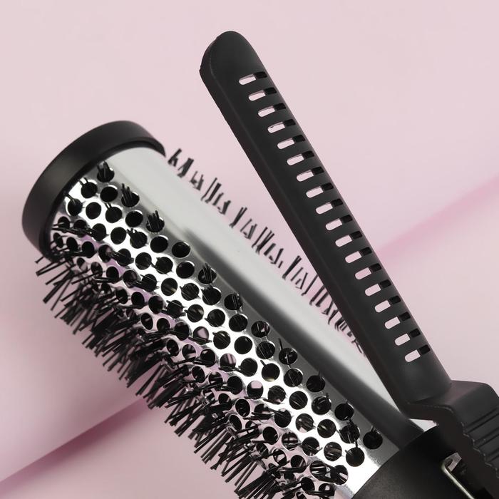 Брашинг с фиксатором, d=4,5см, цвет чёрный