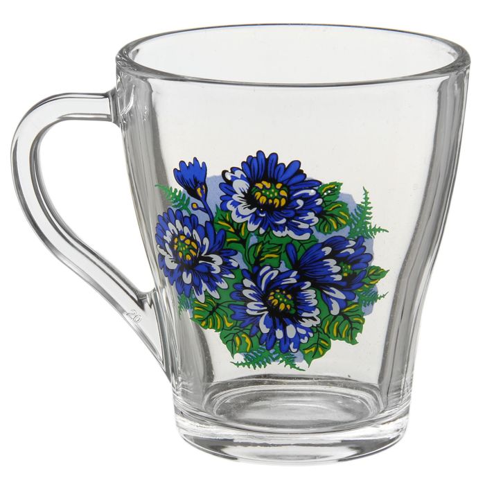 Кружка 250 мл "Синяя хризантема", в подарочной упаковке