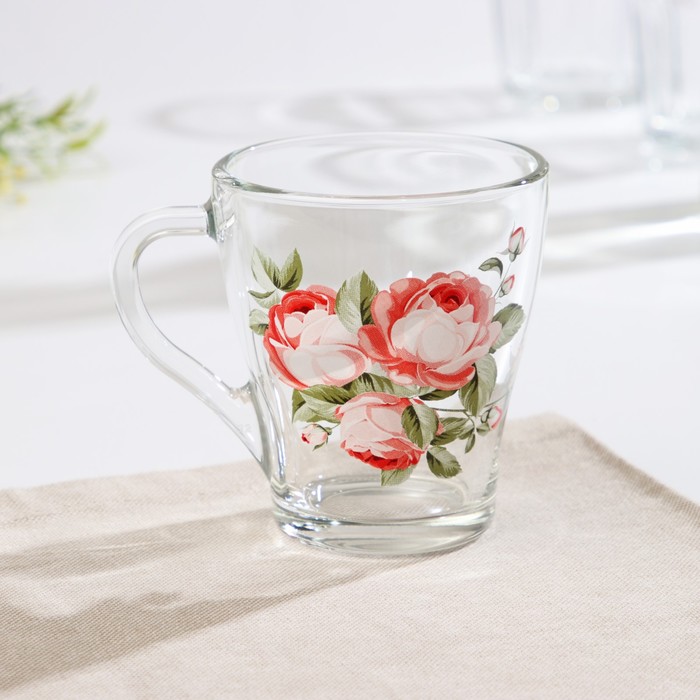 Кружка 250 мл "Алая роза", в подарочной упаковке
