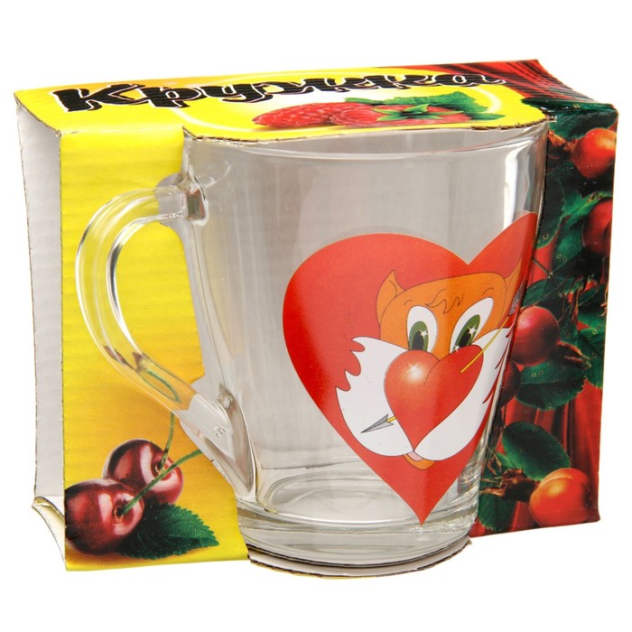 Кружка 250 мл "С любовью", в подарочной упаковке, рисунок МИКС