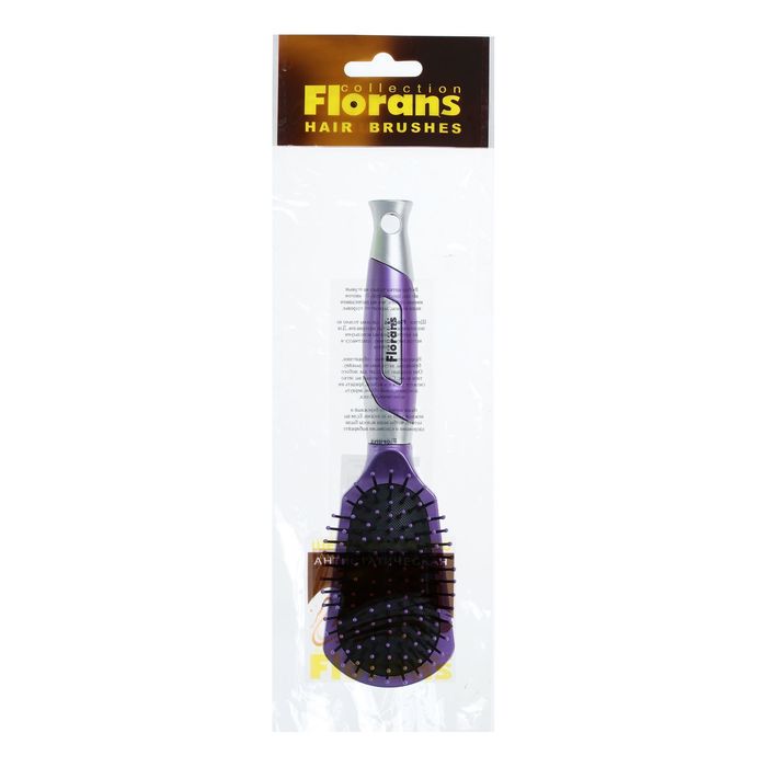 Расчёска массажная, овальная, комбинированная, 24,5см, цвет МИКС