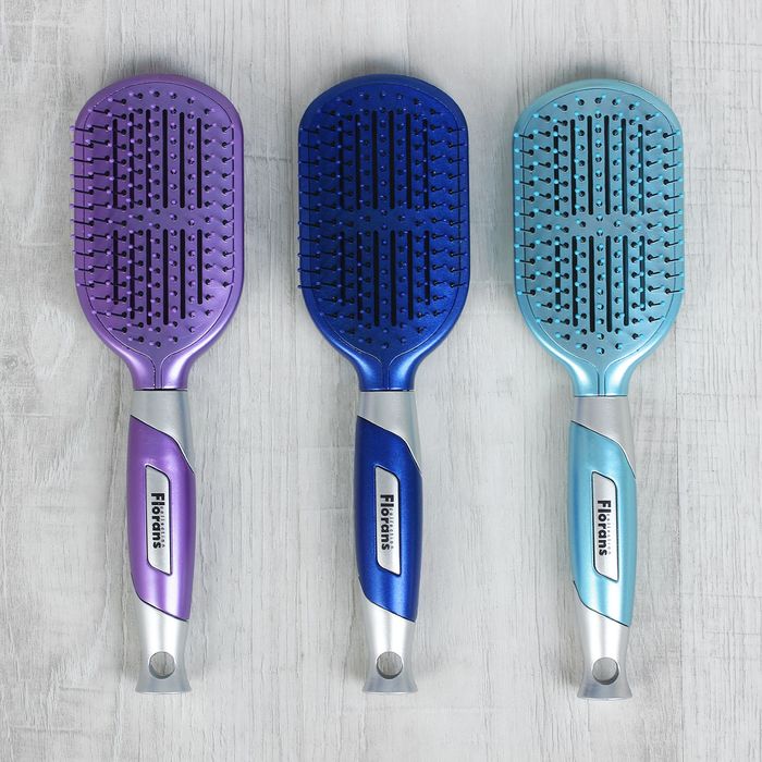 Расчёска массажная, овальная, комбинированная, 24,5см, цвет МИКС