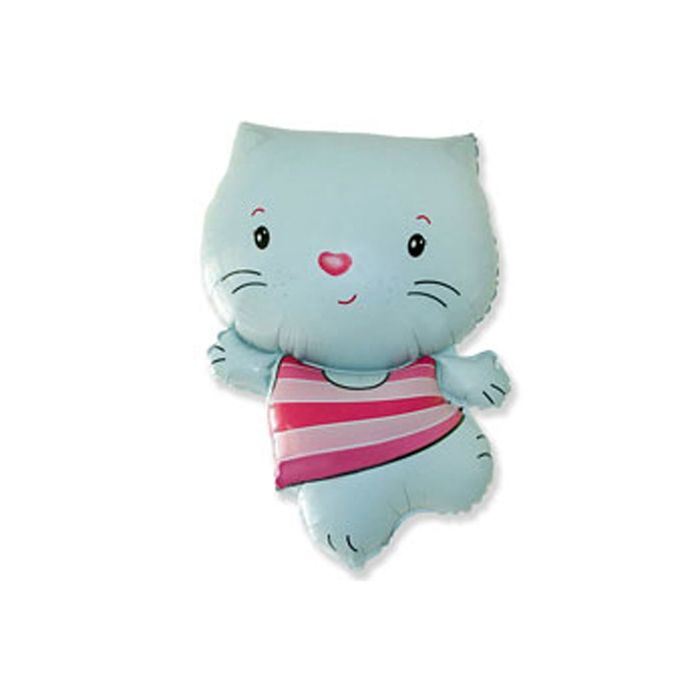 Шар фольгированный 35" "Котёнок", цвет голубой