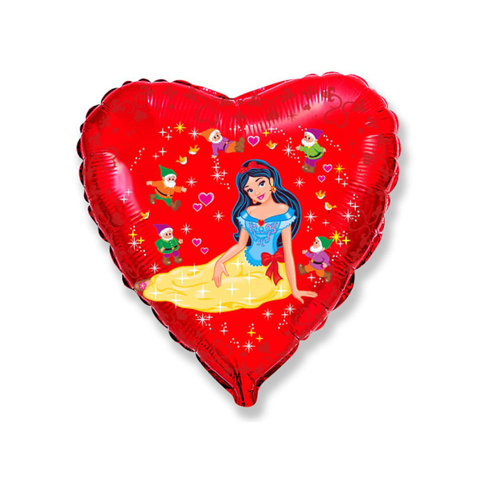 Шар фольгированный 18" "Белоснежка", сердце