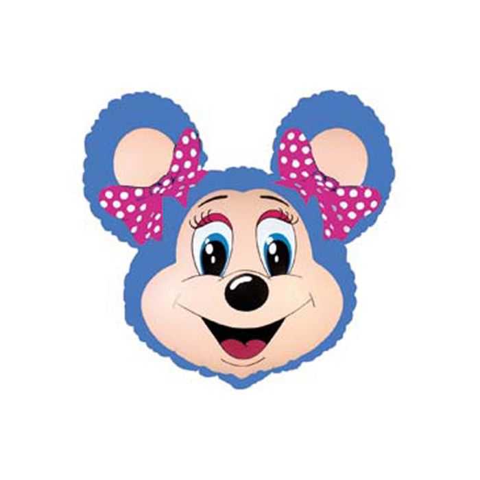 Шар фольгированный 12" "Лолли Маус" для палочки, цвет синий