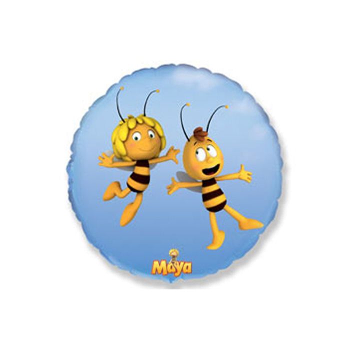 Шар фольгированный 18" "Пчёлка Майя в полёте", круг