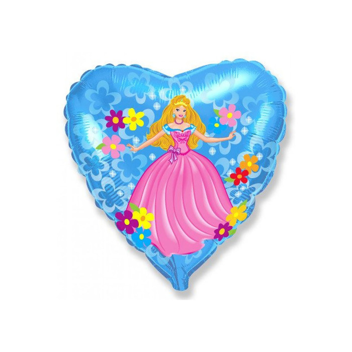 Шар фольгированный 18" "Принцесса", сердце