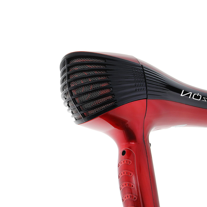 Фен для волос LuazON LF-21, 1400 Вт, 2 скорости, 3 темп. режим, ионизатор, чёрно-красный