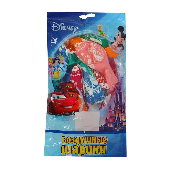 Шар латексный 14" "С днём рождения! Холодное сердце", пастель, 5-сторонний рисунок, набор 25 шт., цвета МИКС