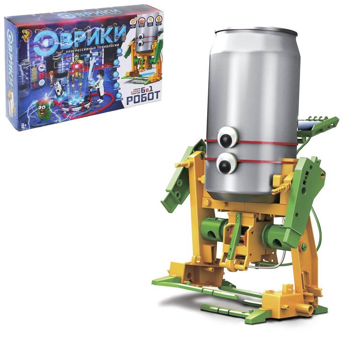 Набор для опытов «Робот», 6 в 1, работает от солнечной батареи
