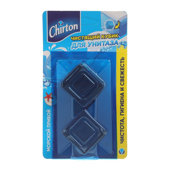 chirton кубик чистящий chirton морской прибой 2х50гр Чистящий кубик для унитаза Chirton Морской прибой 50г*2шт