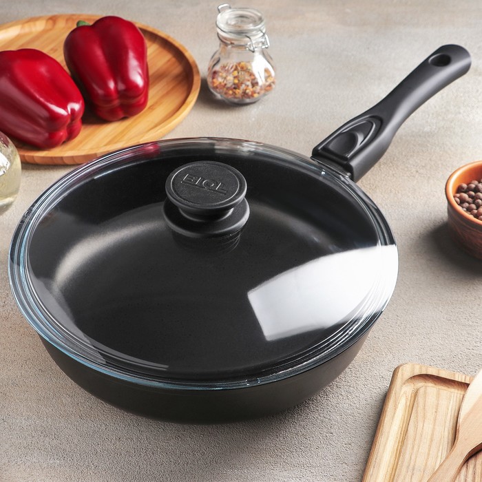 Сковорода 26 см, съемная ручка, крышка