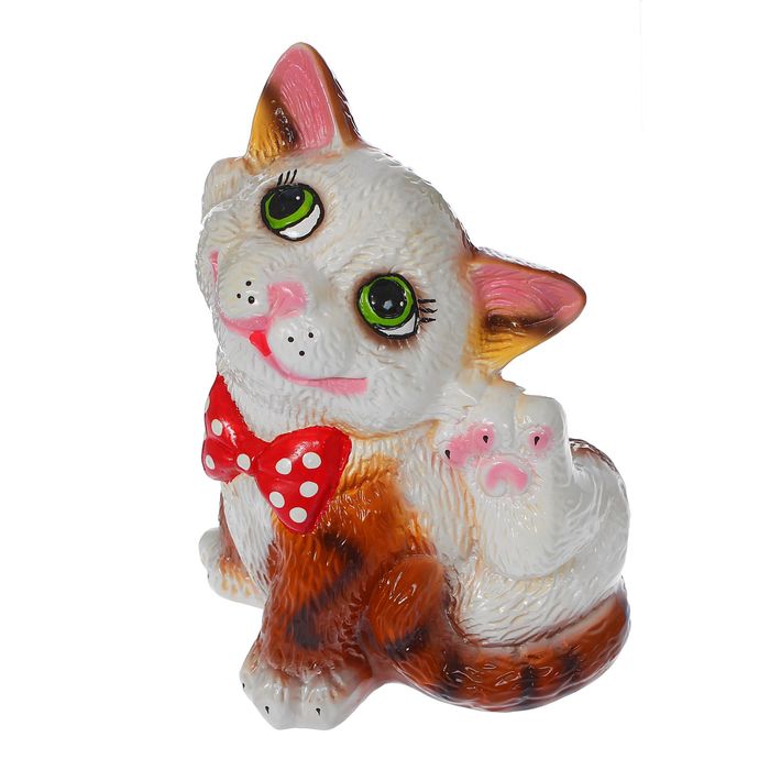 Копилка "Кот Бантик" глянец, микс