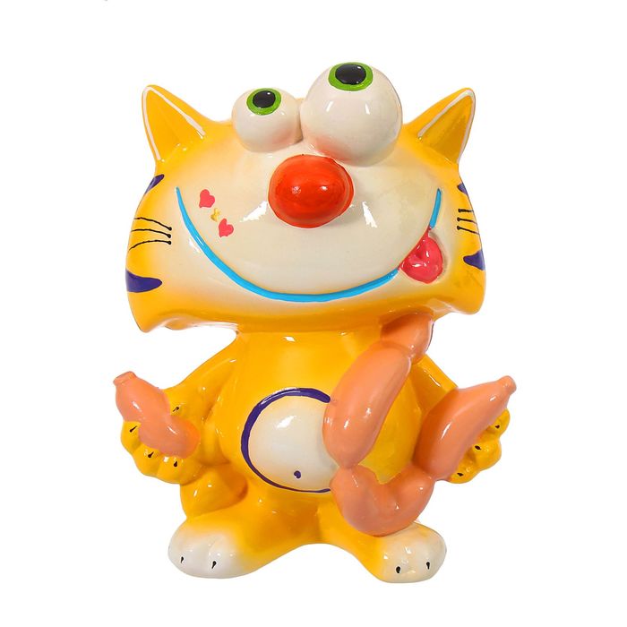 Копилка "Кот с сосисками" глянец, микс