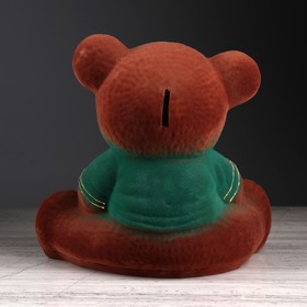 Копилка "Мишка: boy", коричневый цвет, флок, керамика, 25 см, микс от Сима-ленд