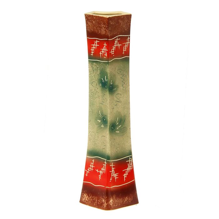 Ваза напольная "Айсберг" рельеф, коричнево-зелёная, микс