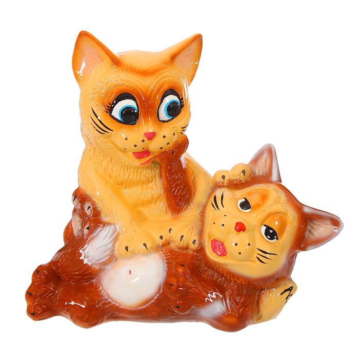 Копилка "Пара котят" глянец, микс