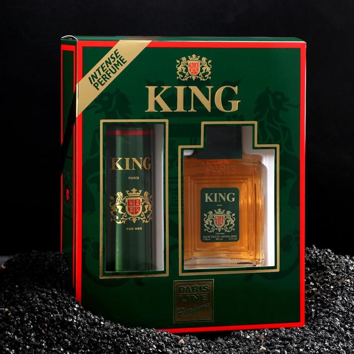 фото Подарочный набор для мужчин: туалетная вода king, 100 мл + дезодорант, 150 мл