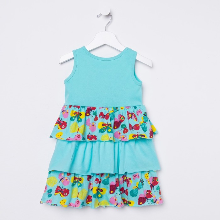 Платье для девочки, рост 104 см (56), цвет св.бирюза_160078