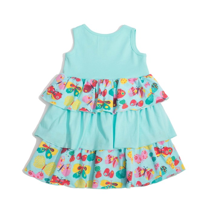 Платье для девочки, рост 104 см (56), цвет св.бирюза_160078