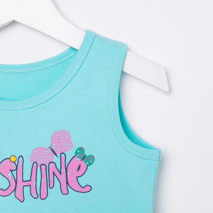 Платье для девочки, рост 110 см (60), цвет св.бирюза_160078