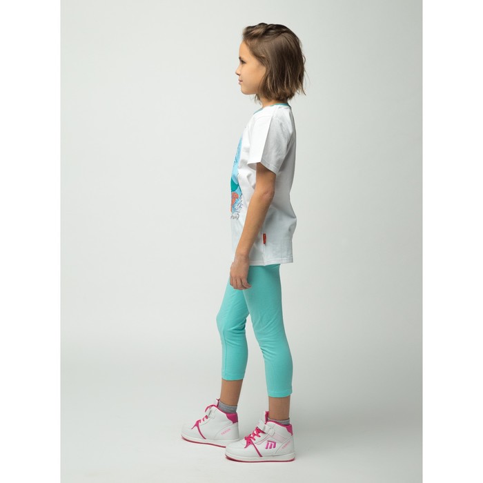 Бриджи для девочки, рост 140 см (72), цвет св.бирюза_160085