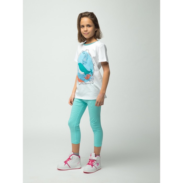 Бриджи для девочки, рост 152 см (76), цвет св.бирюза_160085