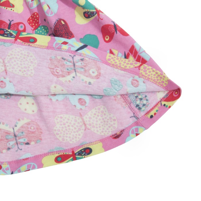 Комплект для девочки (майка+юбка), рост 104 см (56), цвет белый+бирюза/розовый_160083