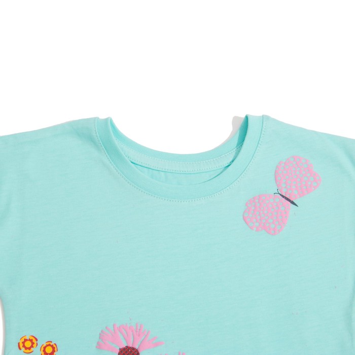 Платье для девочки, рост 104 см (56), цвет св.бирюза_160075