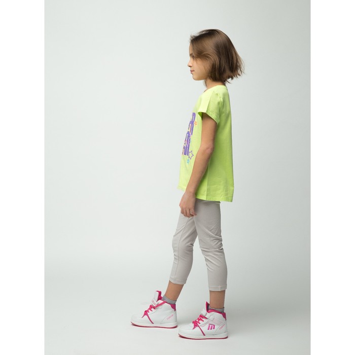 Бриджи для девочки, рост 128 см (64), цвет светло-серый_160085