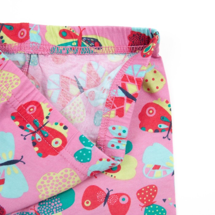 Комплект для девочки (футболка+бриджи), рост 116 см (60), цвет белый/розовый_160084