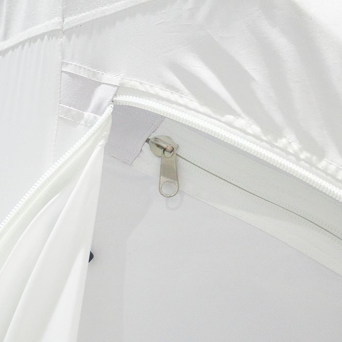 Палатка «Призма Люкс» 150, двухслойная, цвет белый/синий