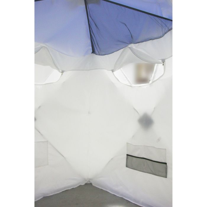 Палатка «Призма Люкс» 150, двухслойная, цвет белый/синий