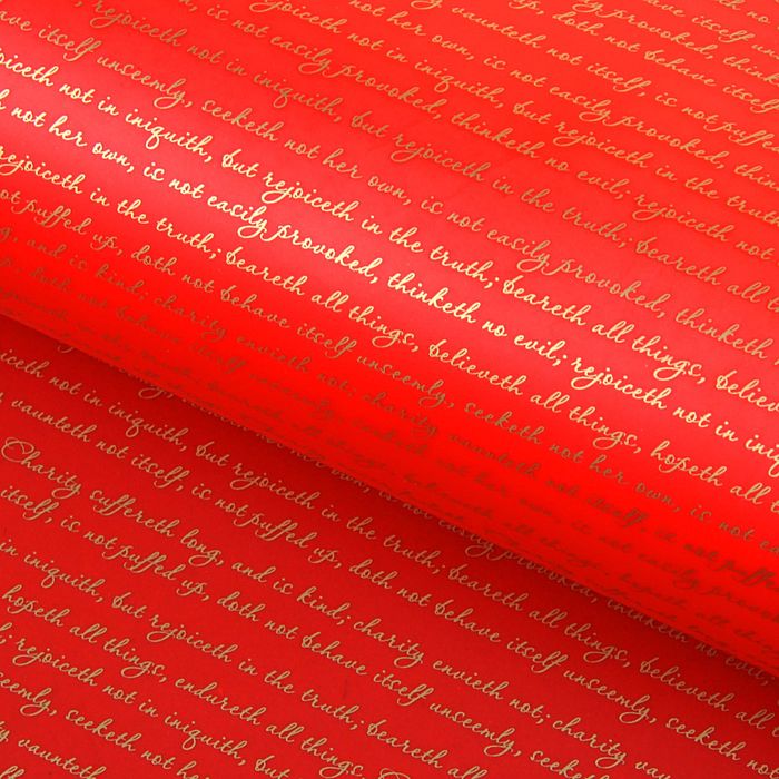 Плёнка двухсторонняя "Письмо", красный, 60 х 60 см